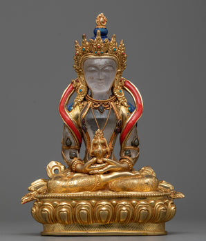 Amitayus Crystal Statue