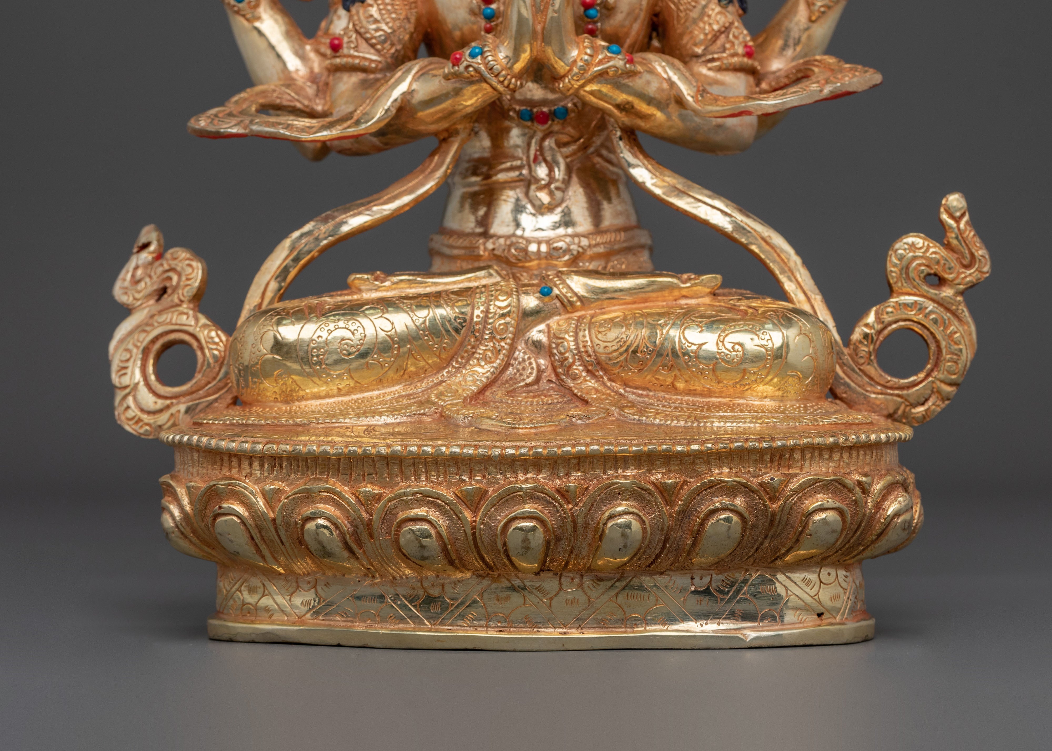 Bodhisattva Of Compassion Chenrezig Sculpture | Buddhist Compassion Deity Sculpture