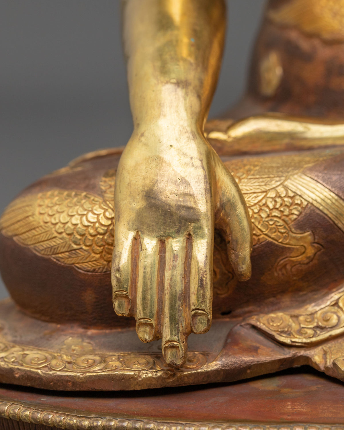 Historical Namo Buddha Shakyamuni Sculpture | Gold Plated Buddha Statue