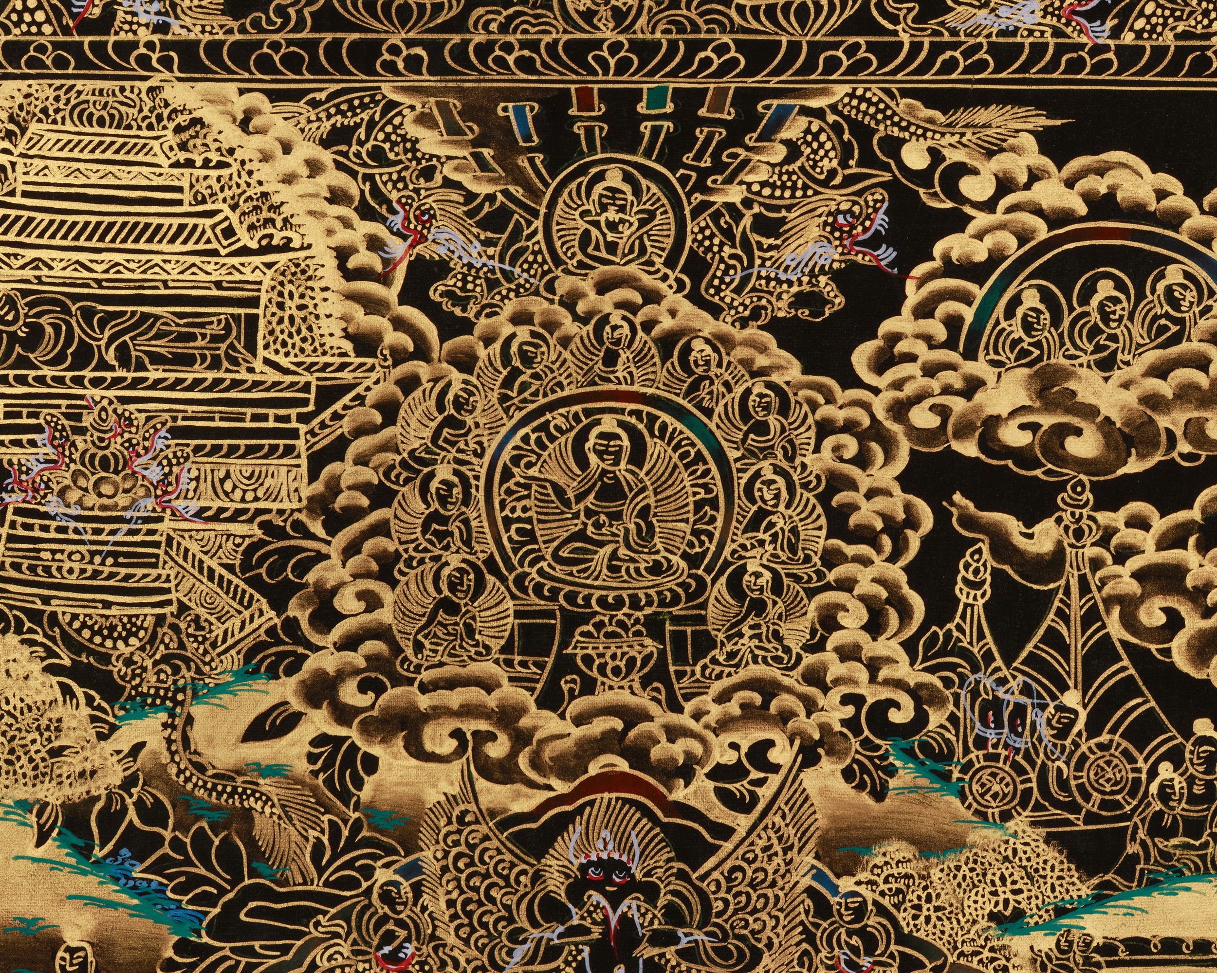Traditional Art of Buddha Life Story Thangka | Shakyamuni Buddha Thangka