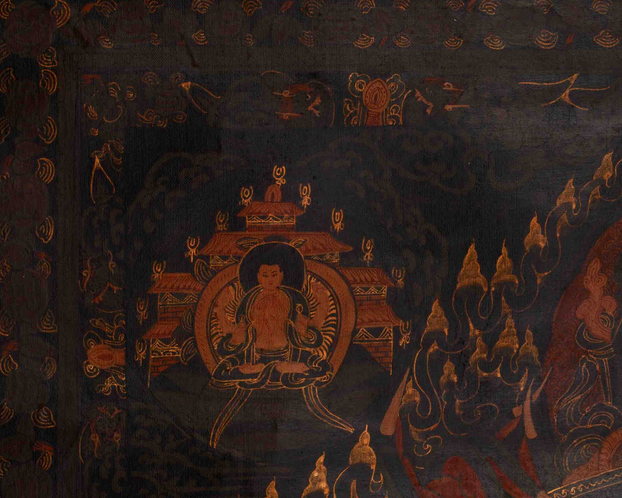 Wheel of Life Buddhist Thangka | Representing Karma, Rebirth, and Enlightenment