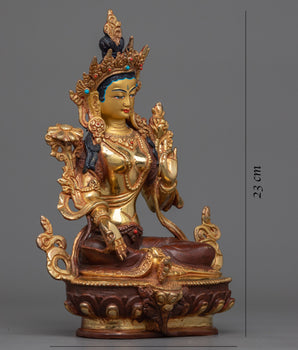 Green Tara 9 Inch Statue