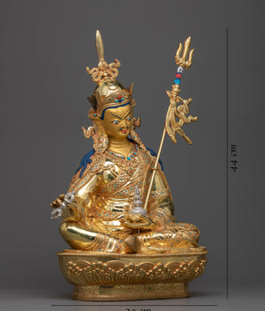 guru-rinpoche-gold gilded sculpture