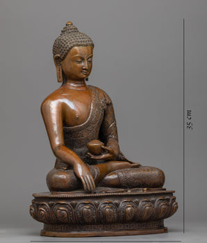 shakyamuni-buddha-chocolate oxidized sculpture