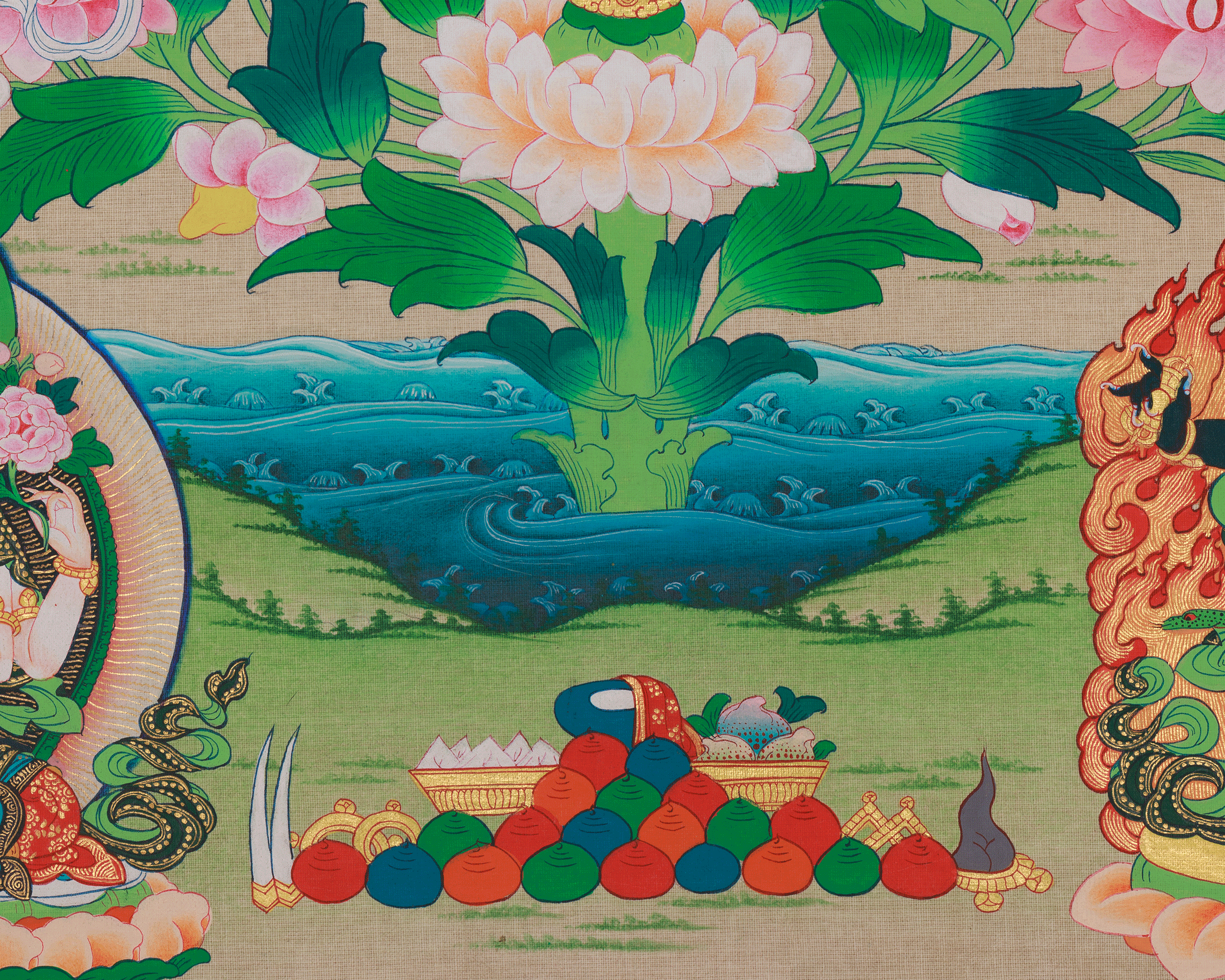 Tibetan Jampelyang Thangka | Manjushri Wisdom Deity Artwork