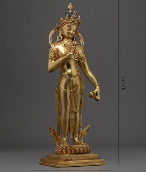 Vajrasattva Practice Statue | Gold Plated Himalayan Art