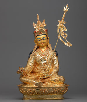padmasambhava gilt statue