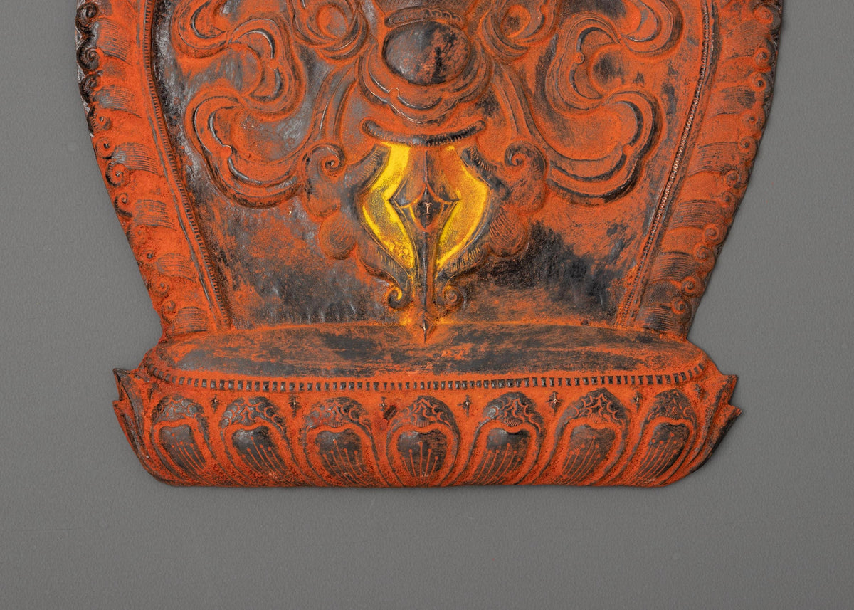 Wall Hanging with Vajra Carved Art | Powerful Symbol of Spiritual Strength