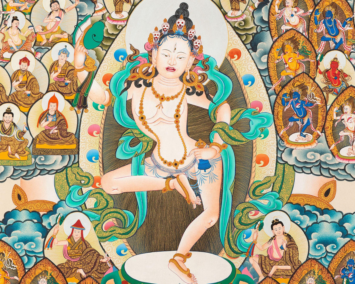 Machig Labdron Lineage Tree Print | Tibetan Traditional Artwork