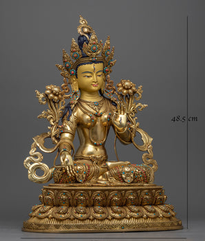 White Tara Seven Eyes Goddess Statue | Manifestation of Compassionate Wisdom