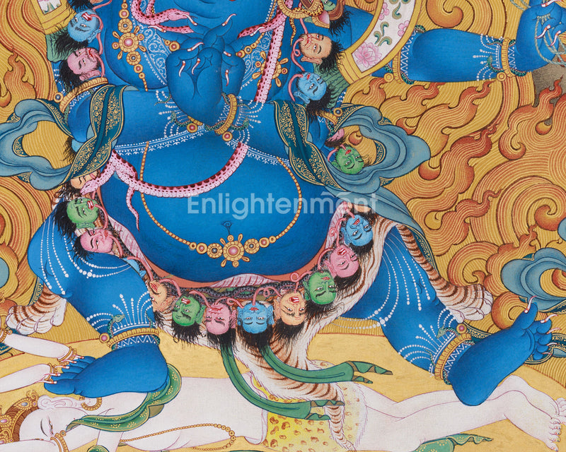 Bhutadamara Vajrapani Thangka | The Wrathful Protector of Tibetan Buddhism