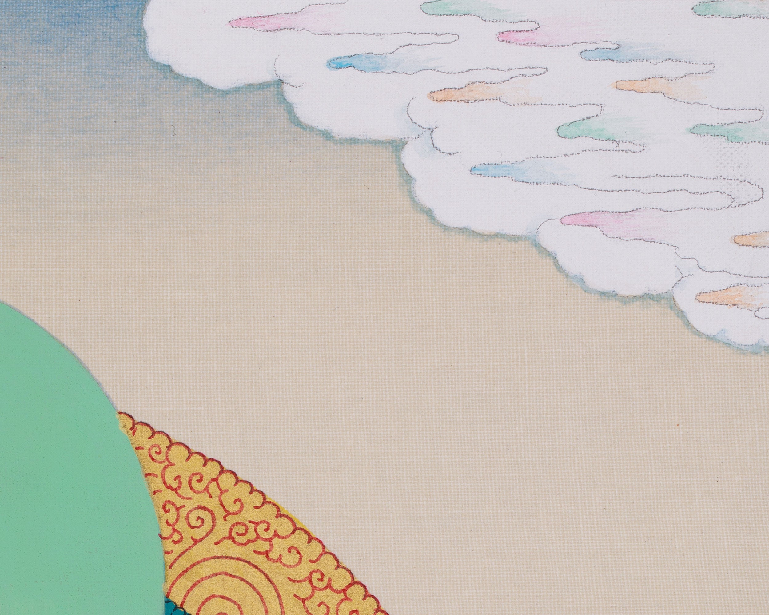Hand-Painted Sacred Art Of Manjushri | Bodhisattva Artwork | Meditation Altar