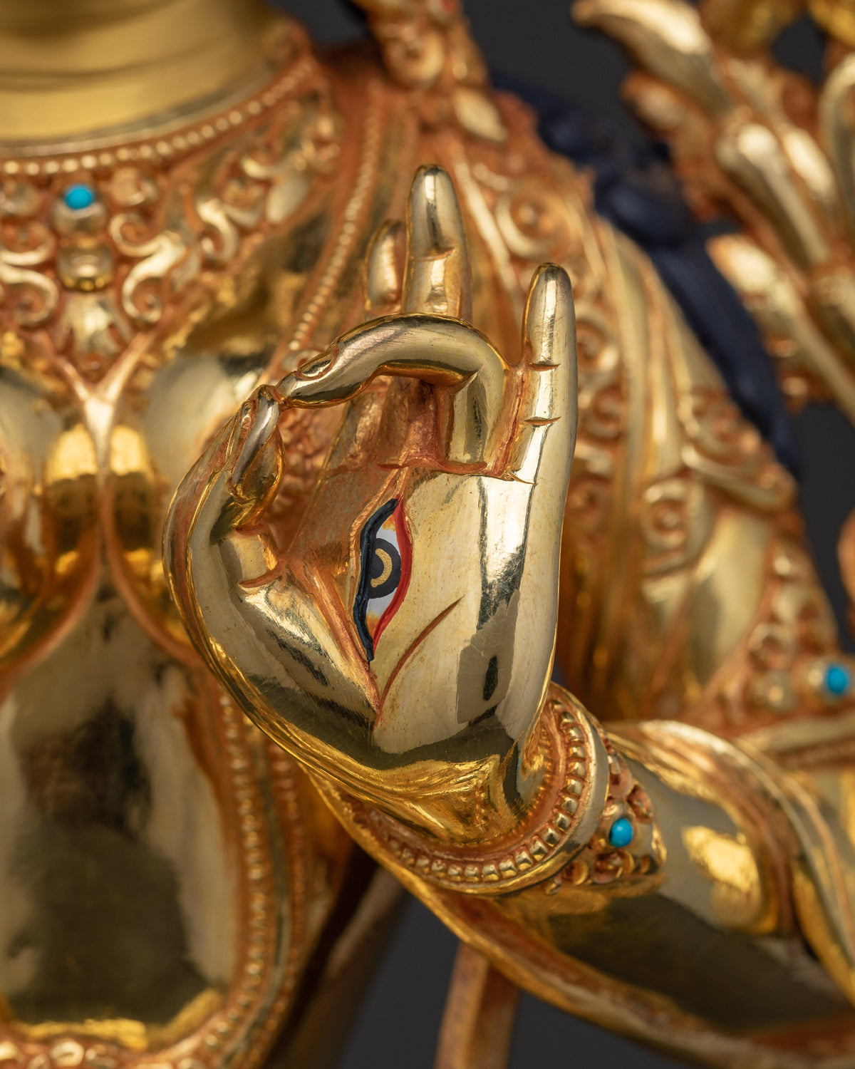 White Tara Longevity Goddess in Gold Gilded Statue | Symbol of Compassion and Healing