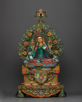 green-tara-seated-in-a-throne
