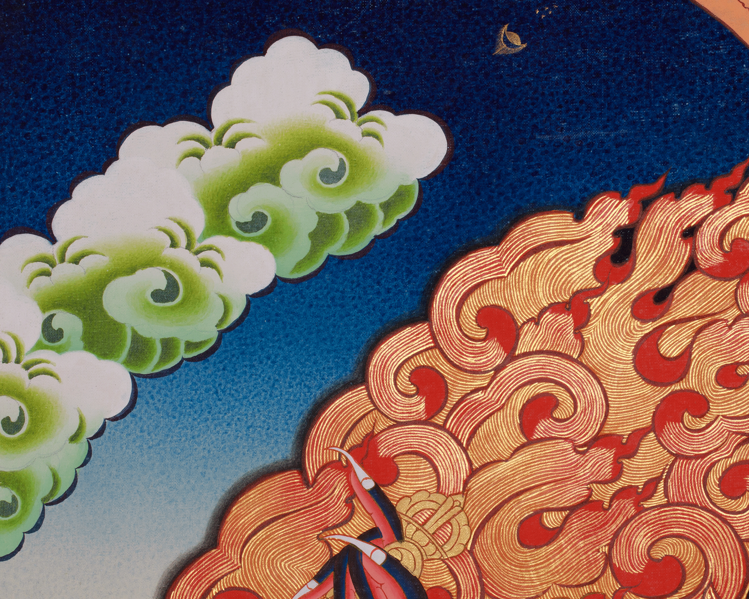 Vajrapani Buddhist Art | Tibetan Protector Thangka | Embodiment of Fearless Power