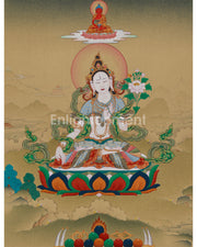 White Tara with Amitabha Buddha Art