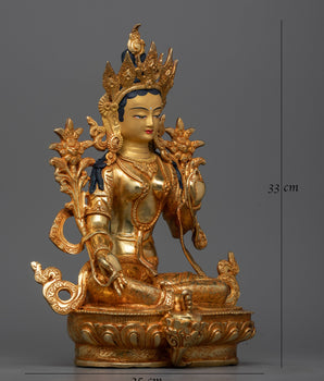 buddhist-green-tara-sculpture-for-shrine