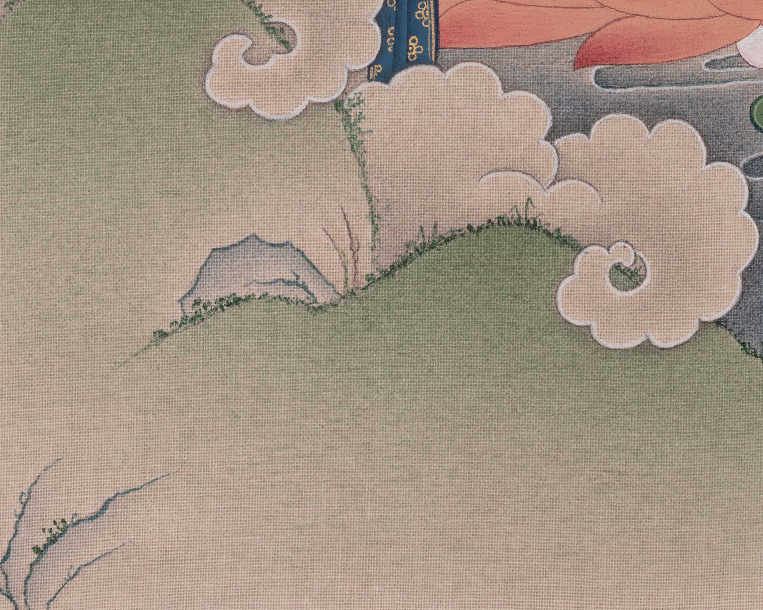 Manjushri Sacred Art | Bodhisattva Deity | Buddhist Thangka