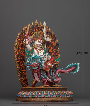 The Deity of Wealth and Compassion | White Dzambhala Statue