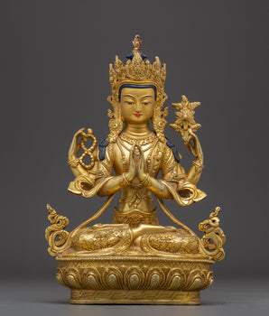 Radiant Chenrezig Statue: The Compassionate Bodhisattava