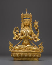 Radiant Chenrezig Statue: The Compassionate Bodhisattava