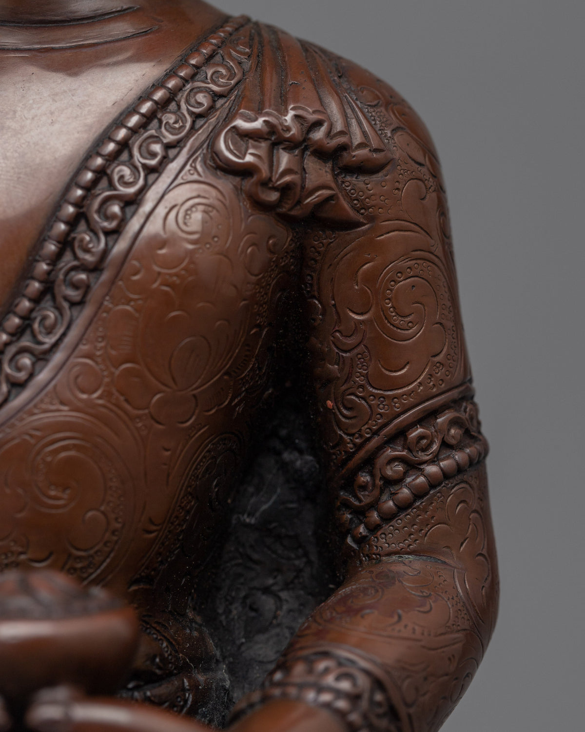 Amitabha Buddha Oxidized Copper Statue | Handmade in Nepal, Himalayan Buddhist Art