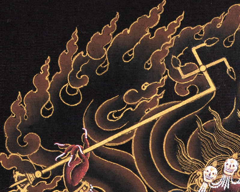 Wrathful Deity Ekajati Thangka | The Fierce Guardian of Enlightenment