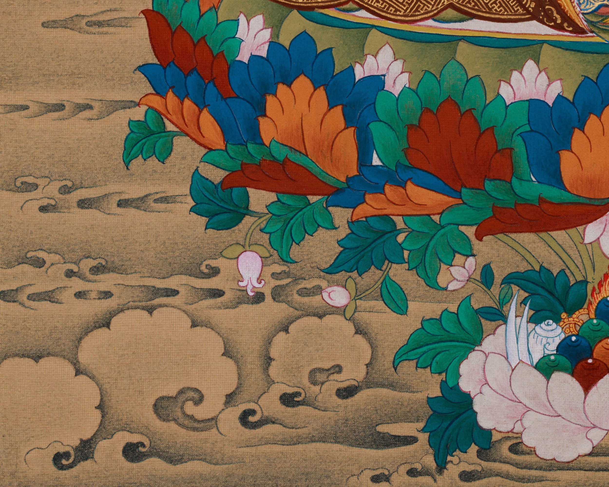 Peaceful Guru Rinpoche With Amitabha Buddha | Second Buddha and Buddha of Longevity