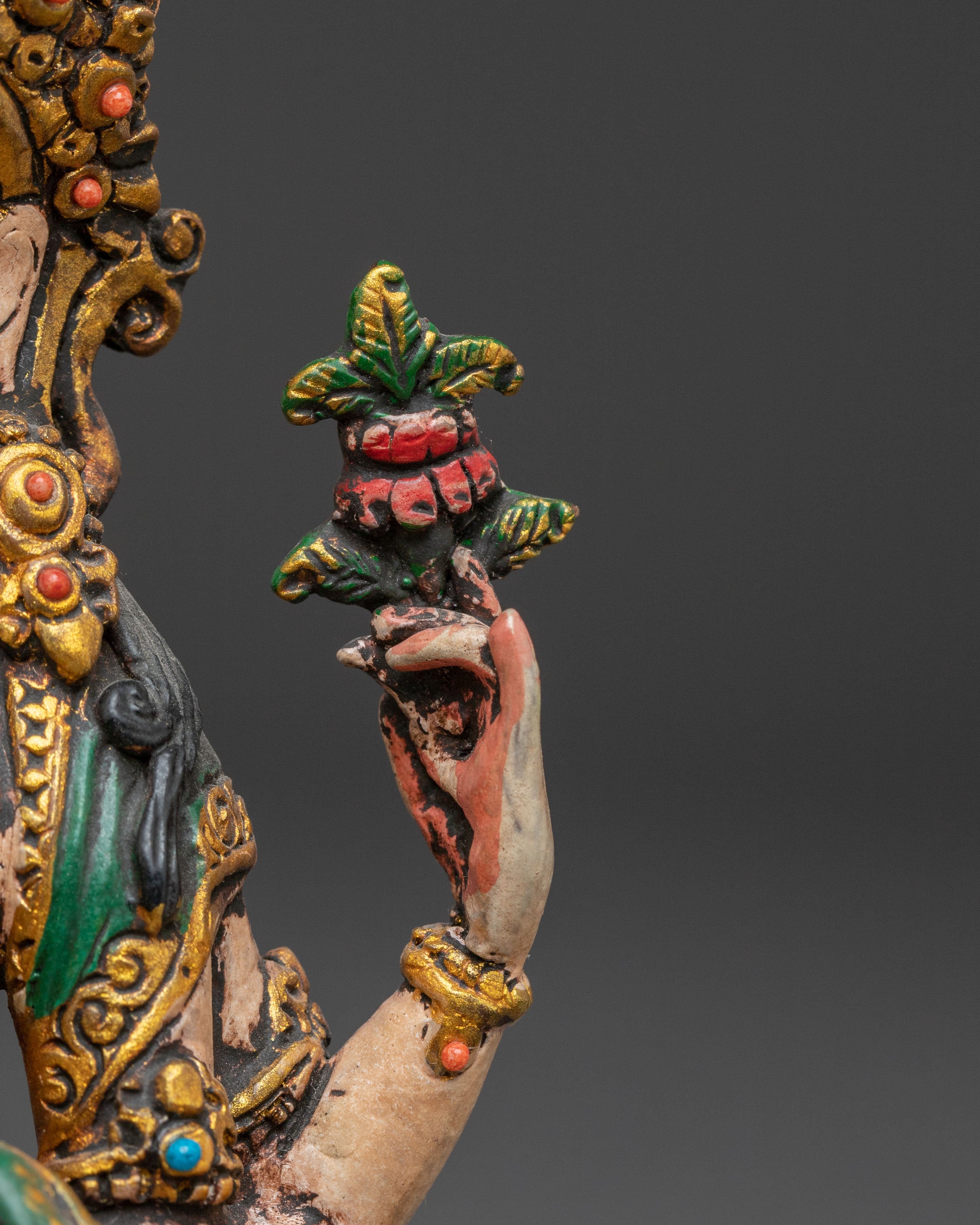 Handcrafted Copper Art of Four-Armed Chenrezig | Avalokiteshvara Statue