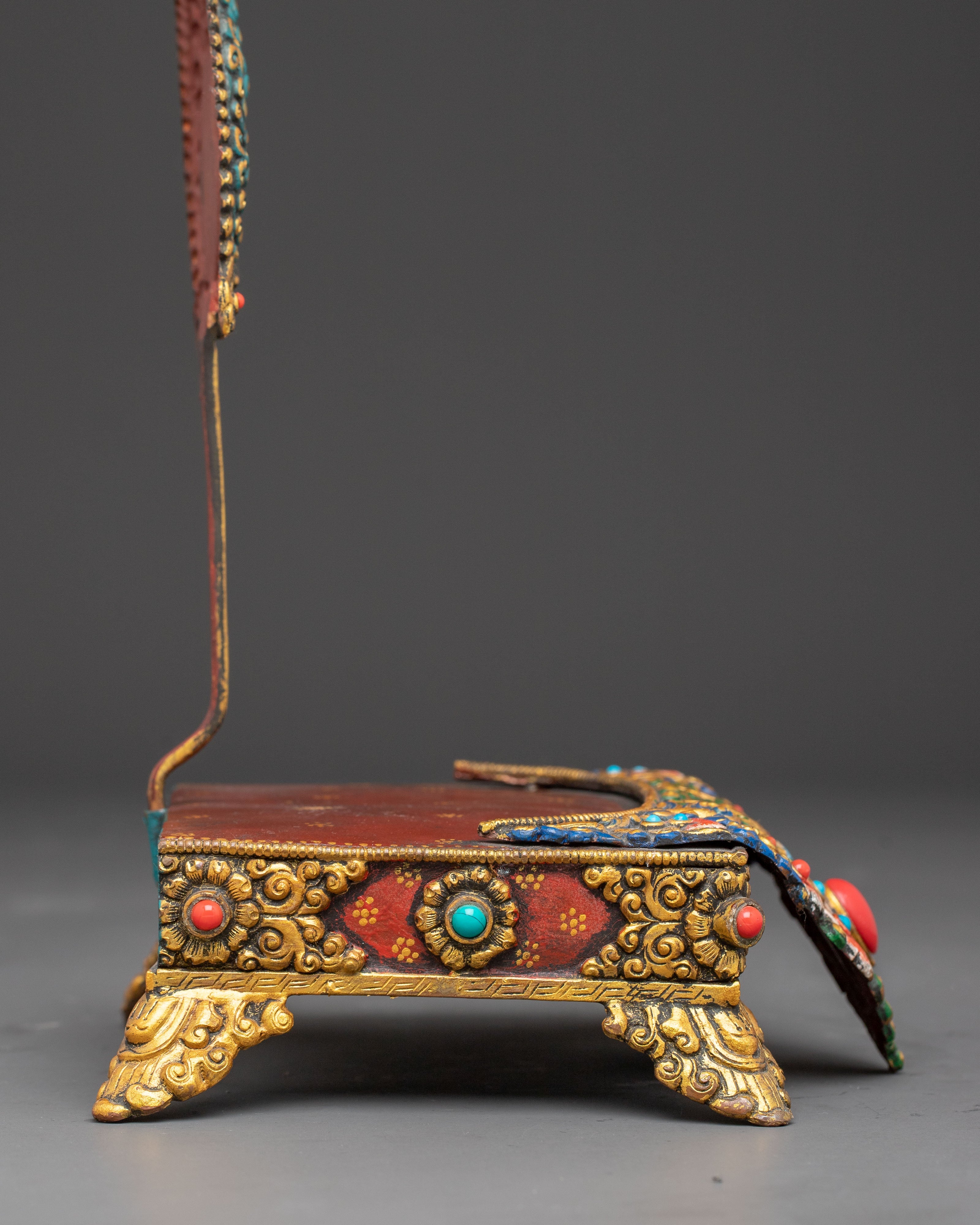 Himalayan Buddhist Throne | Sacred Seat for Deity Statues and Altar