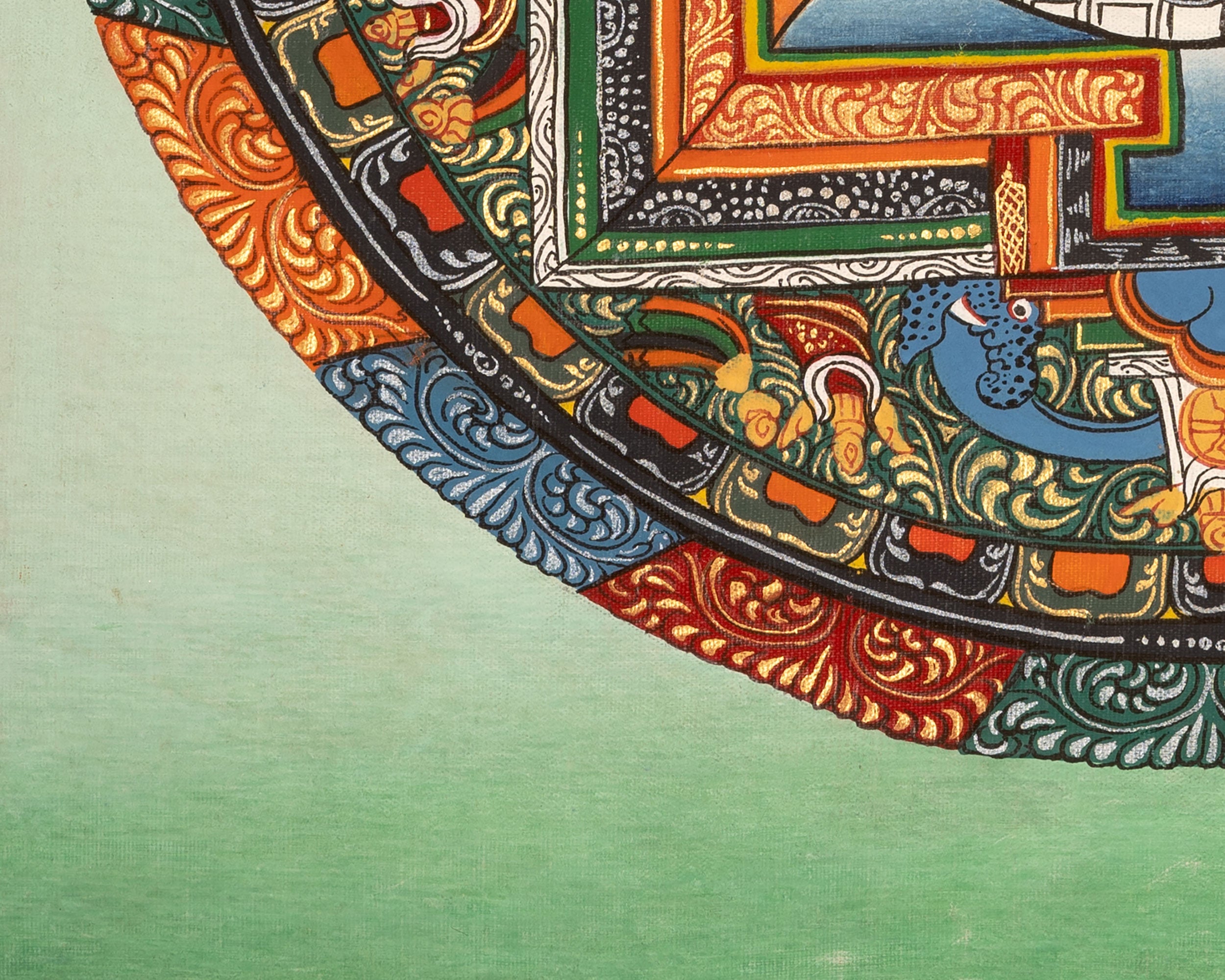 Vintage Shakyamuni Buddha Mandala | Tibetan Thangka for Enlightenment