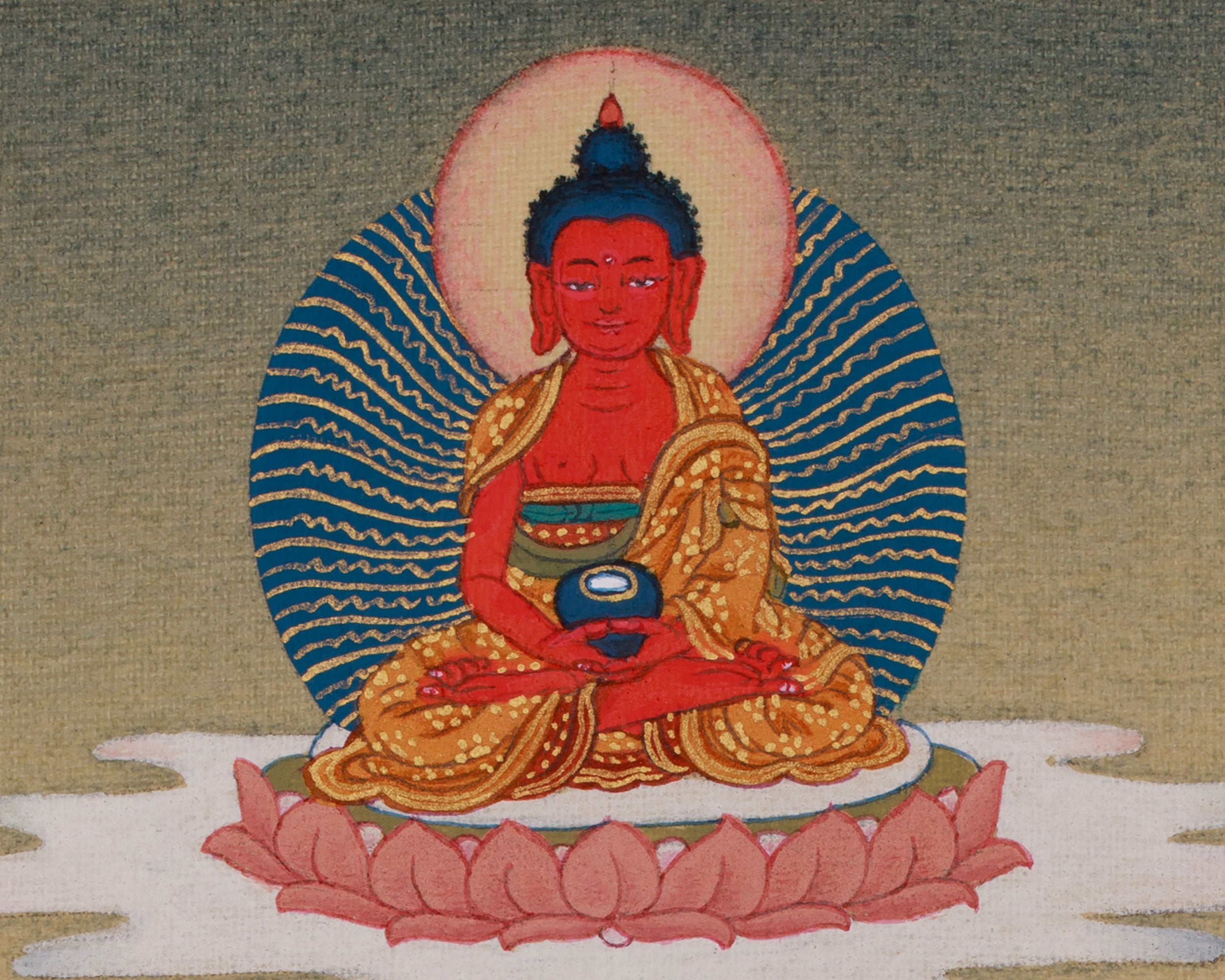 Sacred White Tara with Amitabha Buddha Thangka | Healing, Longevity, and Pure Land Peace