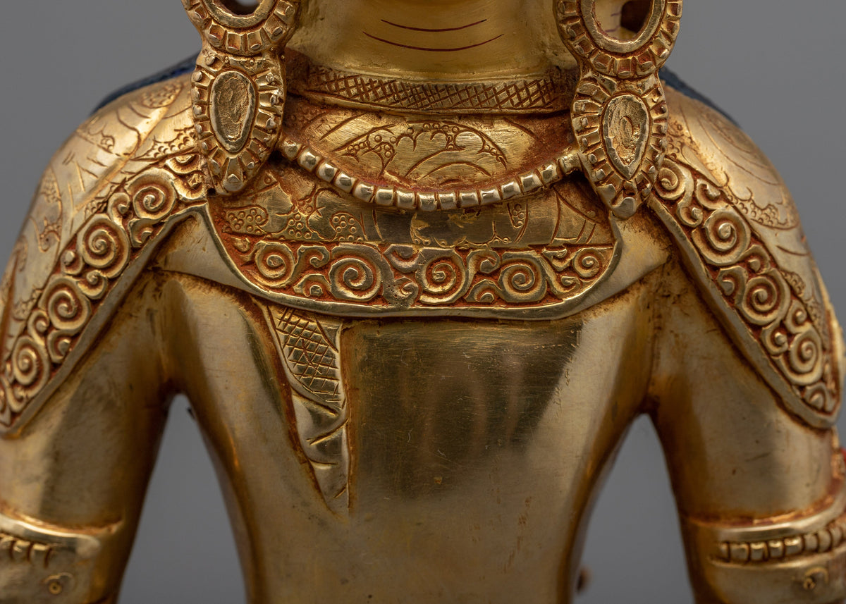 Mantra Vairocana Buddha Statue | A Beacon of Golden Elegance