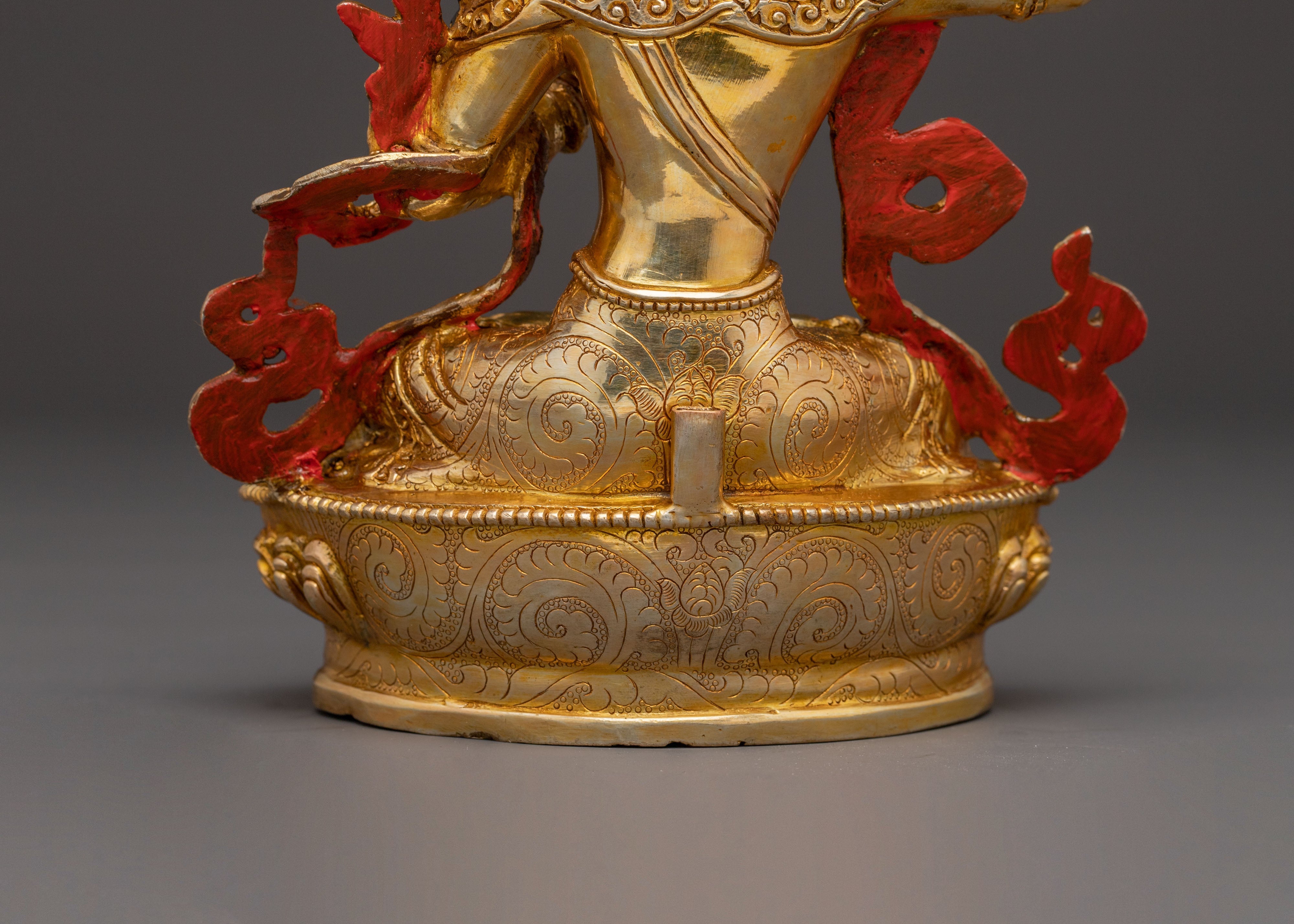 Tibetan Wisdom Deity Manjushri Statue – 24K Gold Gilded Copper Statue