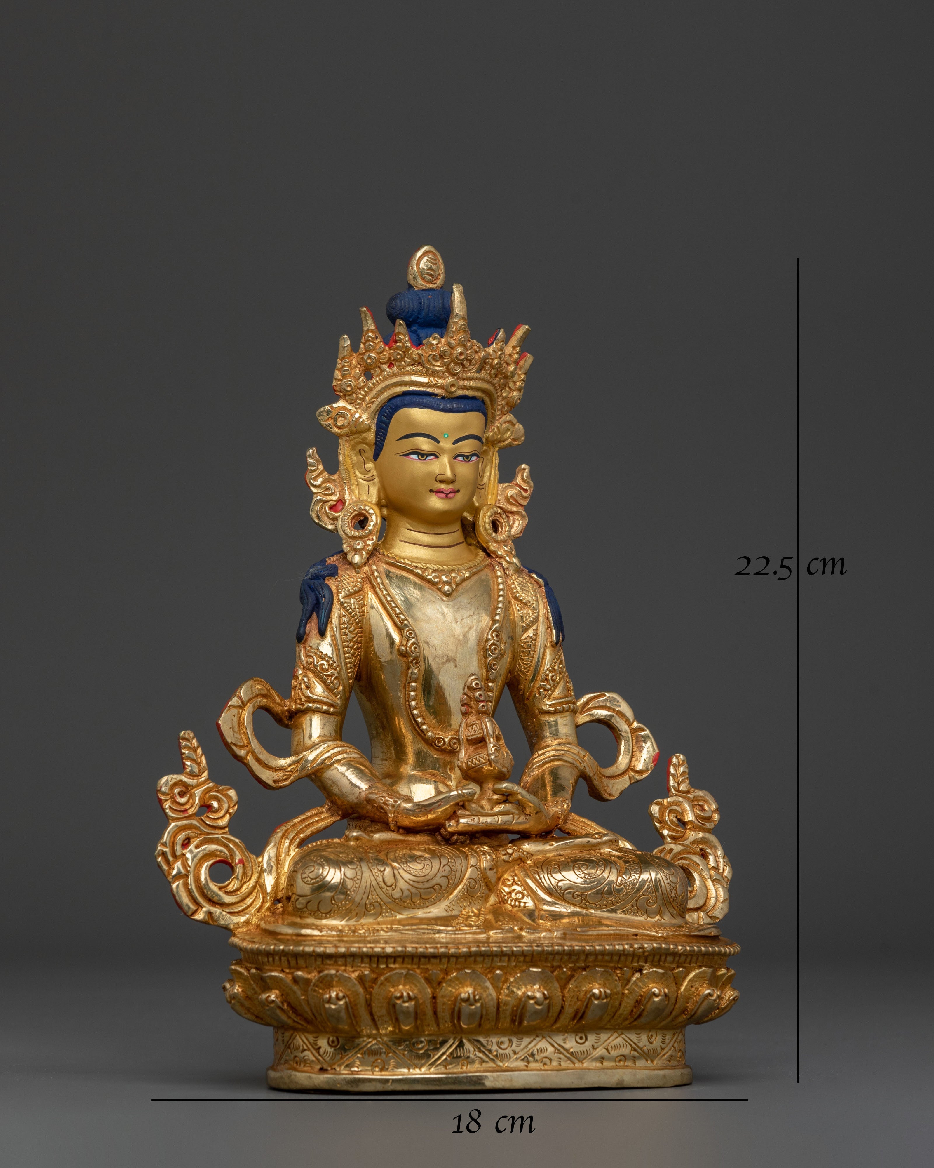 Handmade Tibetan Amitayus Sculpture | Traditional Buddhist Art