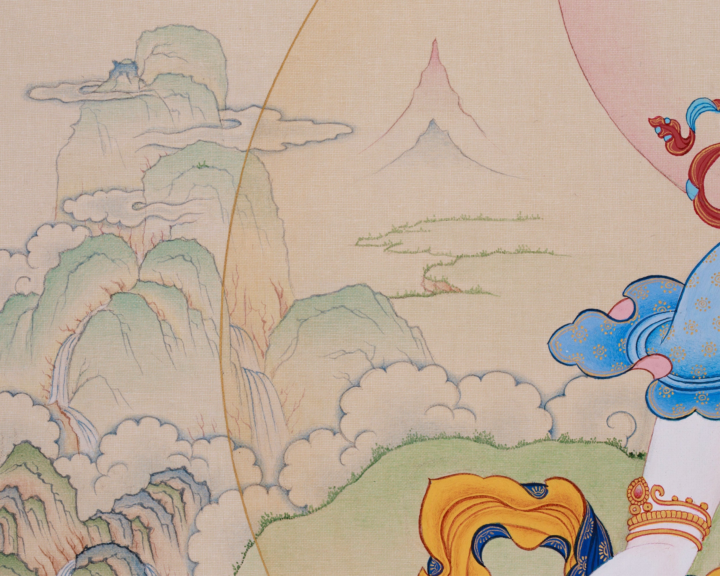 White Tara 24 Inches Thangka | Tibetan Painting of Compassion and Longevity