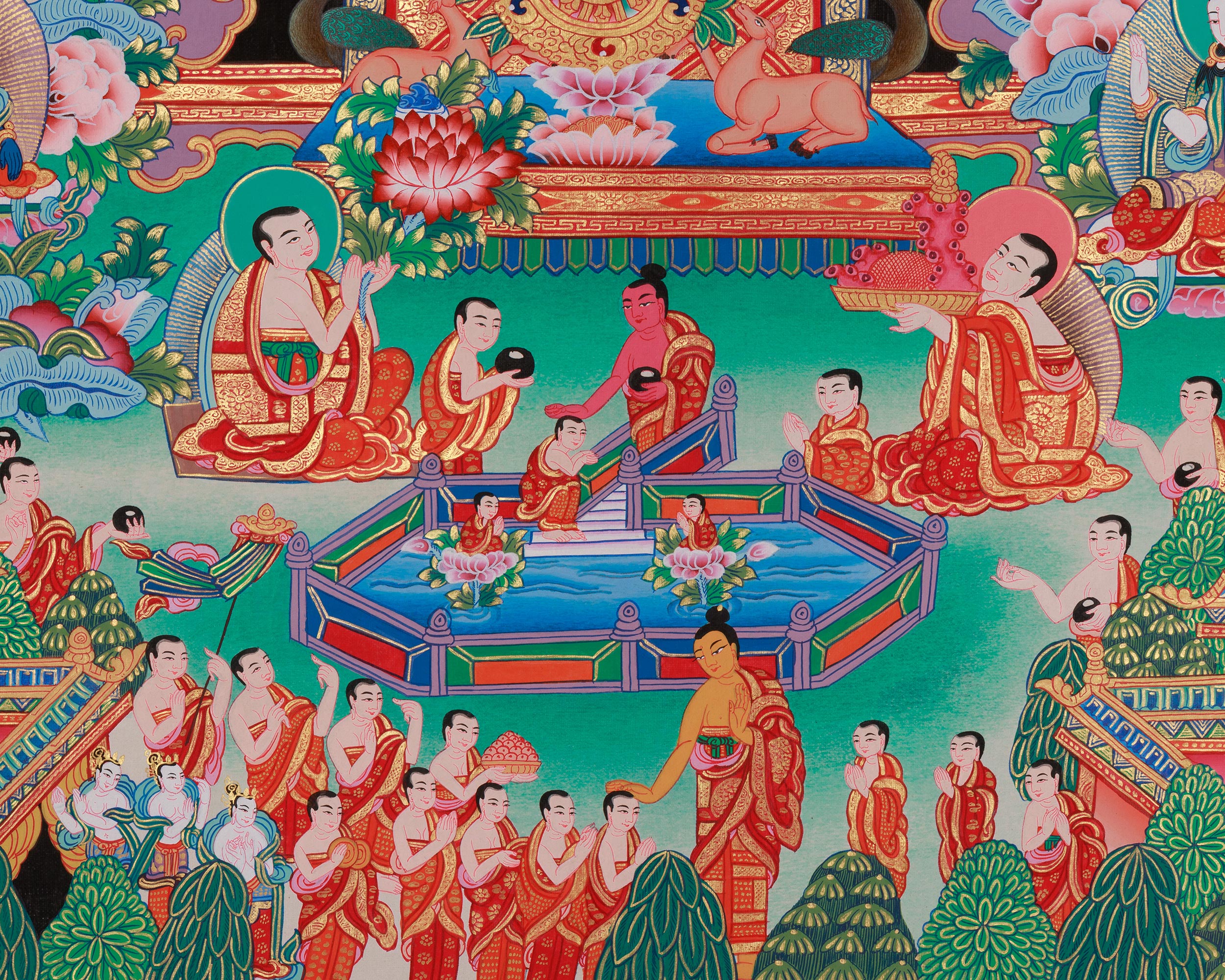 Traditional Amitabha Buddha Thangka | Pure Land Meditation and Spiritual Bliss