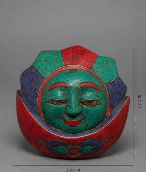 Sun Moon Mask  | Handcrafted Mask For the Decor