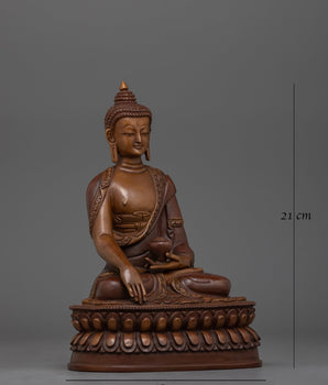 Namo Gautama Buddha Oxidized Satue | Beautifully Handcarved  Enlightened Buddha
