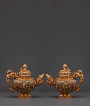 Decorative Tea Pot | Silver & Gold Plating