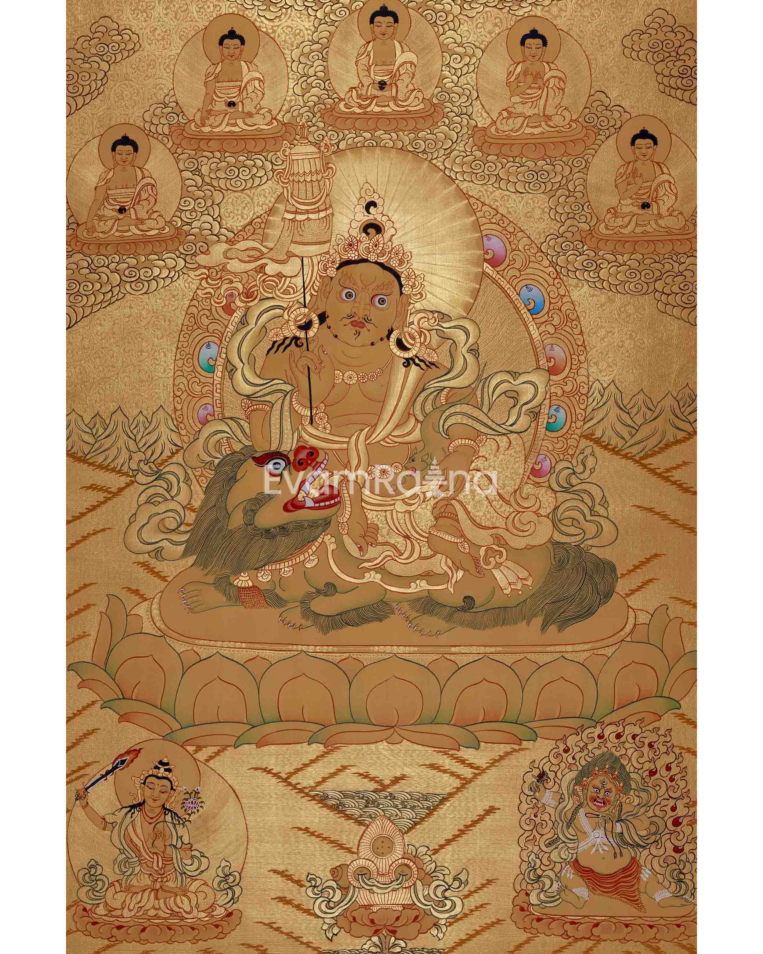 Full Gold Namtose Thangka Painting