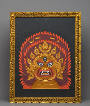 Relief Artwork in Wooden Play of Bhairava