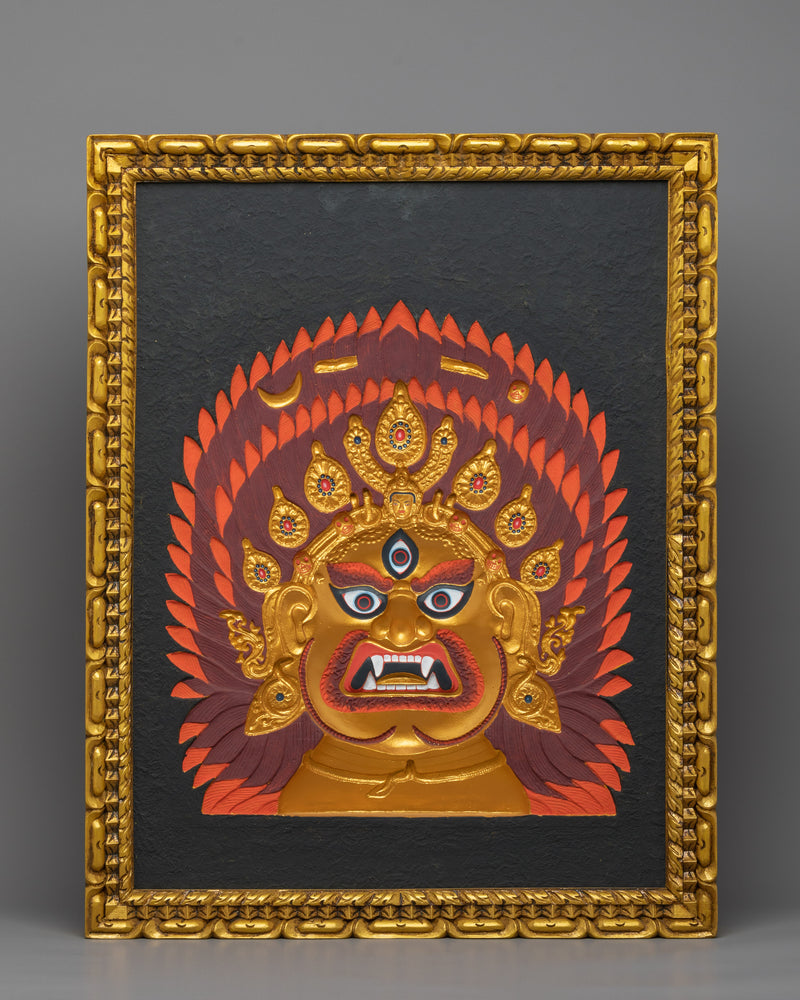 Relief Artwork in Wooden Play of Bhairava