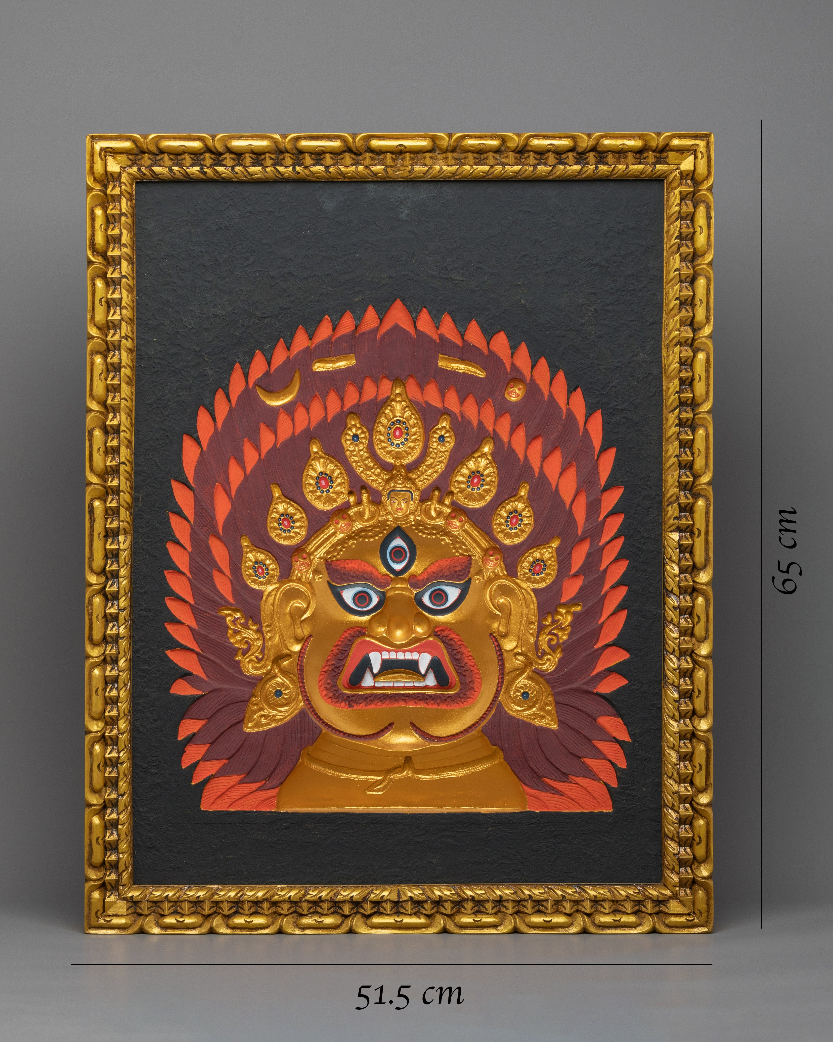 Relief Artwork in Wooden Play of Bhairava | Himalayan Art