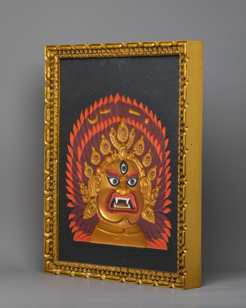 Relief Artwork in Wooden Play of Bhairava | Himalayan Art