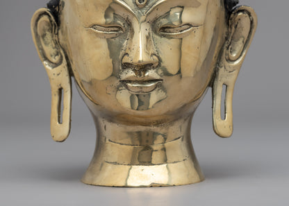 Buddhist Head of Buddha | Hand Carved Head for Meditation and Yoga