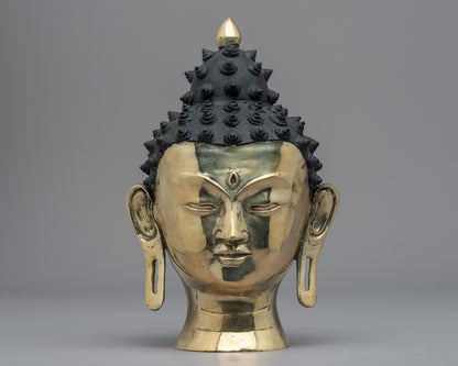 Buddhist Head of Buddha | Hand Carved Head for Meditation and Yoga