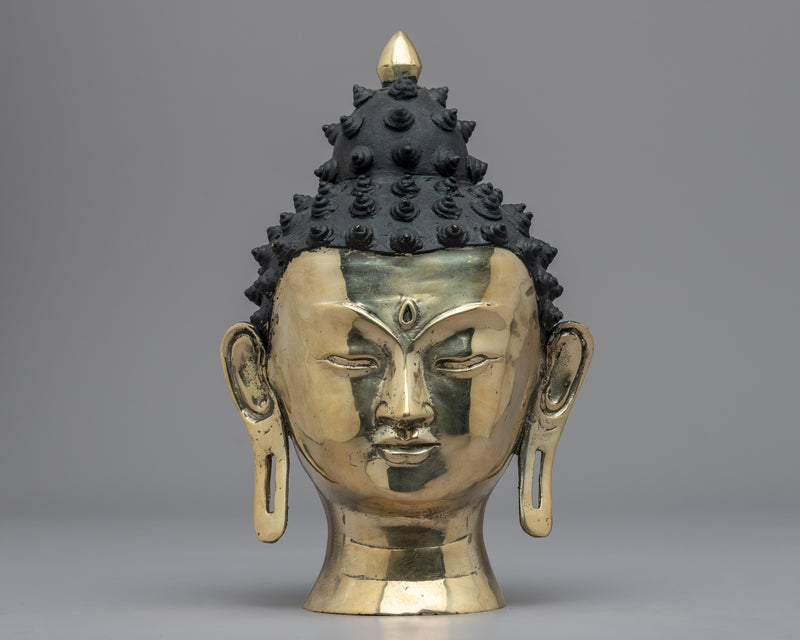 Buddhist Head of Buddha | Hand Carved Head for Meditation and Yoga