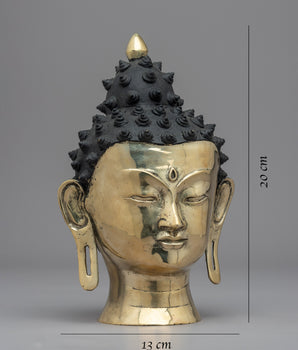 Buddhist Head of Buddha | Hand Carved Head for Meditation and Yoga