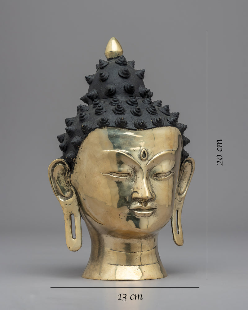 Buddhist Head of Buddha | Hand Carved Head for Meditation and Yoga